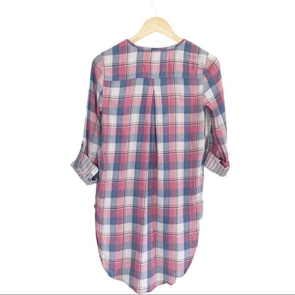 Anthropologie Holding Horses Pink Plaid POP Over - Picture 2 of 7